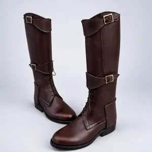 Heritage Dark Brown Lace-Up Polo Boots