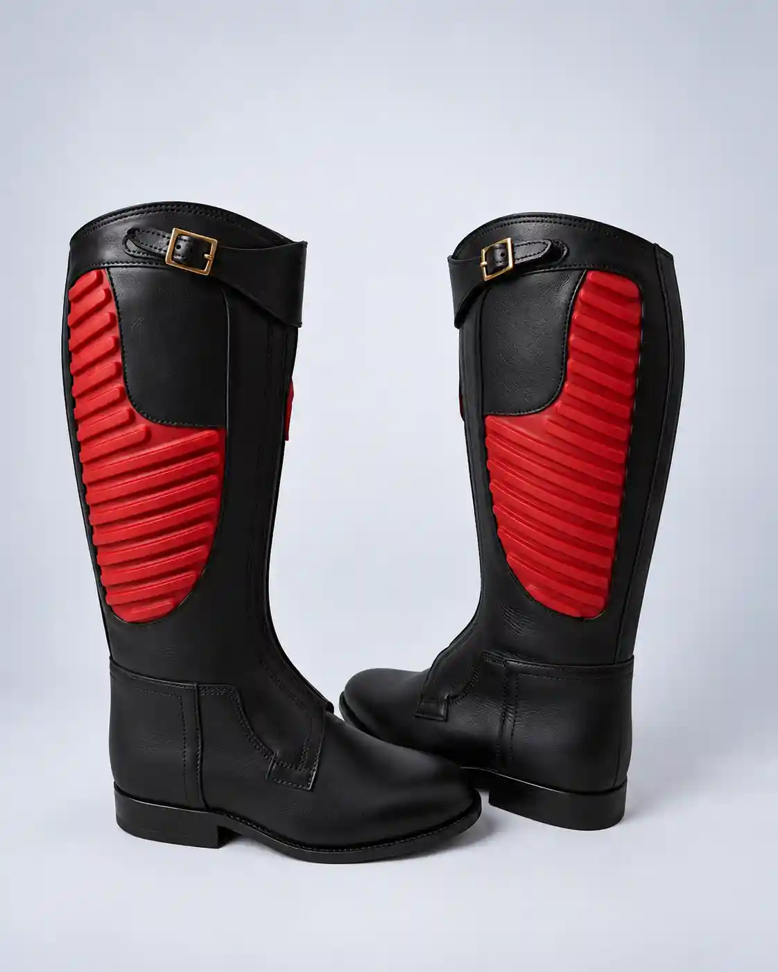 Pro Guard Black & Red Polo Boots