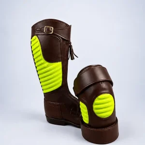 horseridingstore.com Pro Guard Polo Boots – Brown & Lime