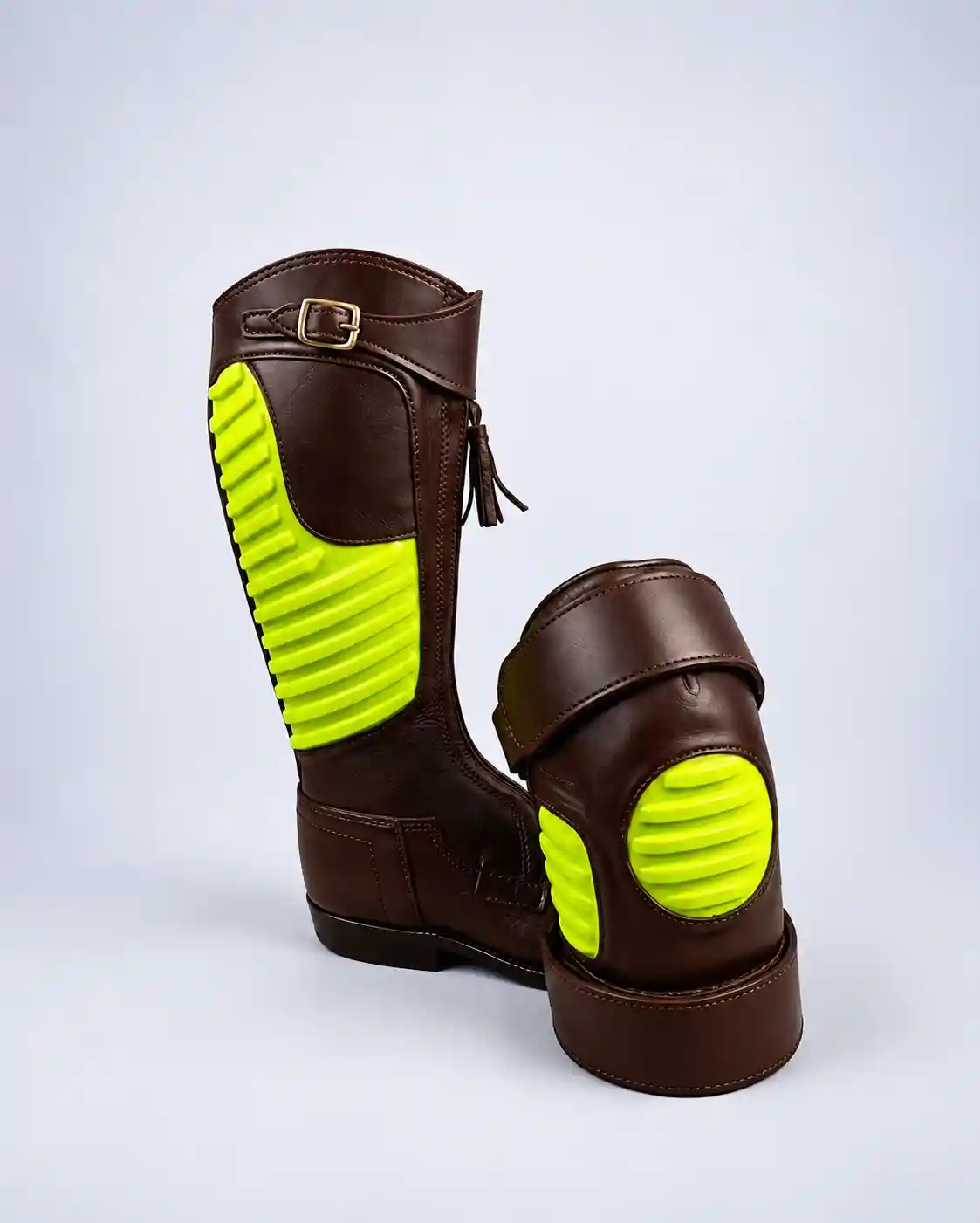 horseridingstore.com Pro Guard Polo Boots – Brown & Lime